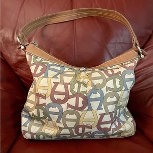 RARE Etienne Aigner Shoulder Bag Purse Vintage 1990’s logo print